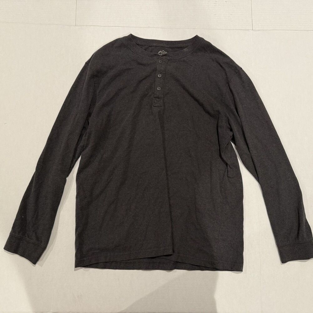 St. John’s Bay Legacy Henley Mens XL Long Sleeve Cotton 3 Button Shirt Top